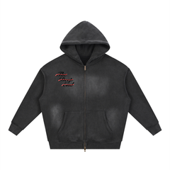 Sunfade Two-way Zipper Boxy Fleece Hoodie