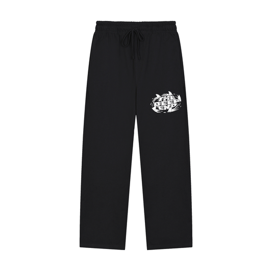 Solid Color Straight-Leg Sweatpants