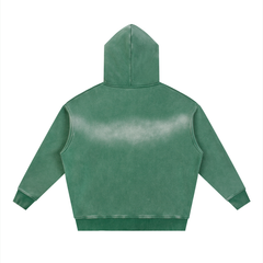 Sunfade Two-way Zipper Boxy Fleece Hoodie