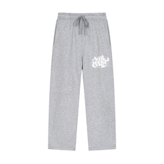 Solid Color Straight-Leg Sweatpants