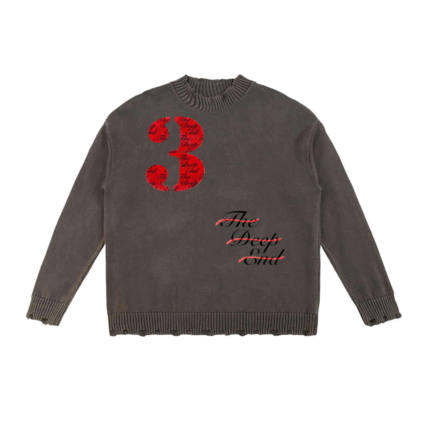 Vintage Washed Hand-Frayed Sweater