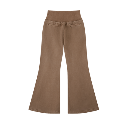 Ladies' Wave #01: "Fin Lover" Vintage Washed Flared Fleece Pants