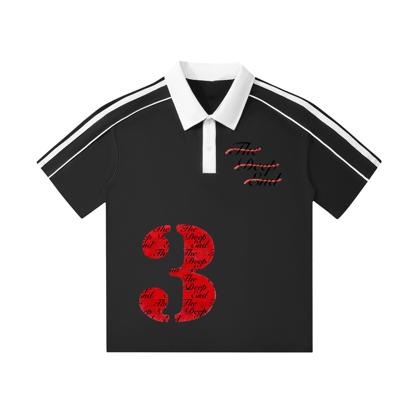 Contrast Collar Short-Sleeve Polo Shirt