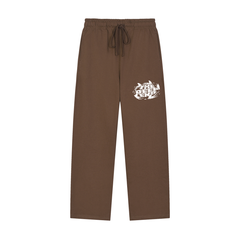 Solid Color Straight-Leg Sweatpants