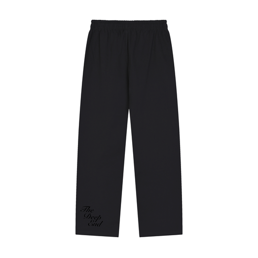 Solid Color Straight-Leg Sweatpants