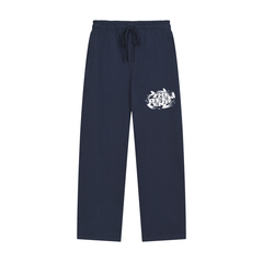 Solid Color Straight-Leg Sweatpants