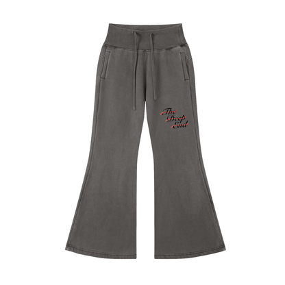 Ladies' Wave #01: "Fin Lover" Vintage Washed Flared Fleece Pants