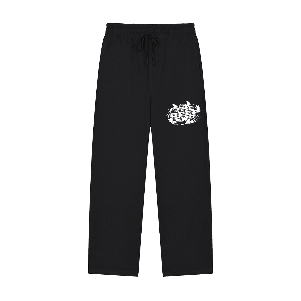 Solid Color Straight-Leg Sweatpants