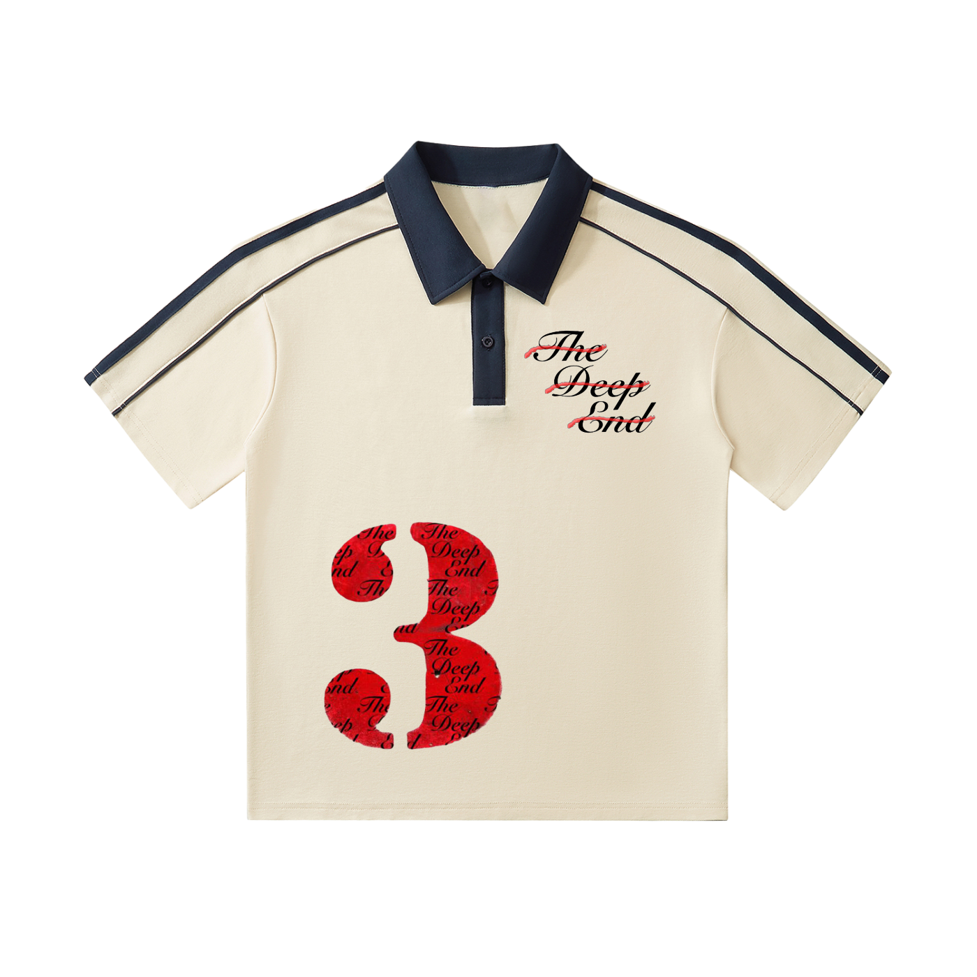 Contrast Collar Short-Sleeve Polo Shirt