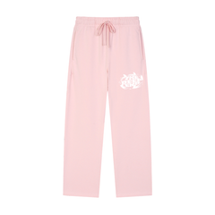Solid Color Straight-Leg Sweatpants