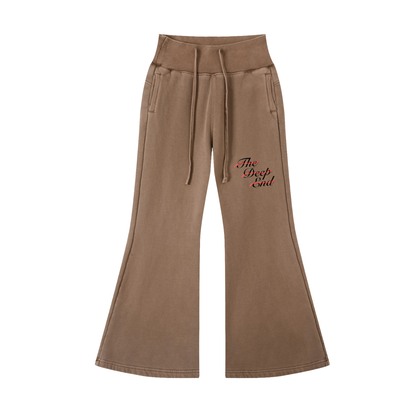 Ladies' Wave #01: "Fin Lover" Vintage Washed Flared Fleece Pants