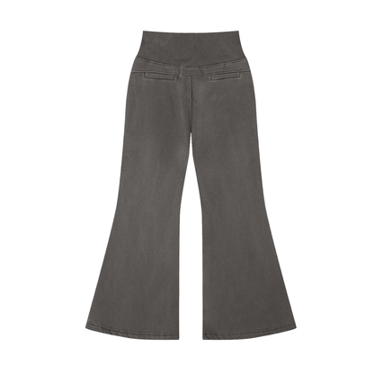 Ladies' Wave #01: "Fin Lover" Vintage Washed Flared Fleece Pants