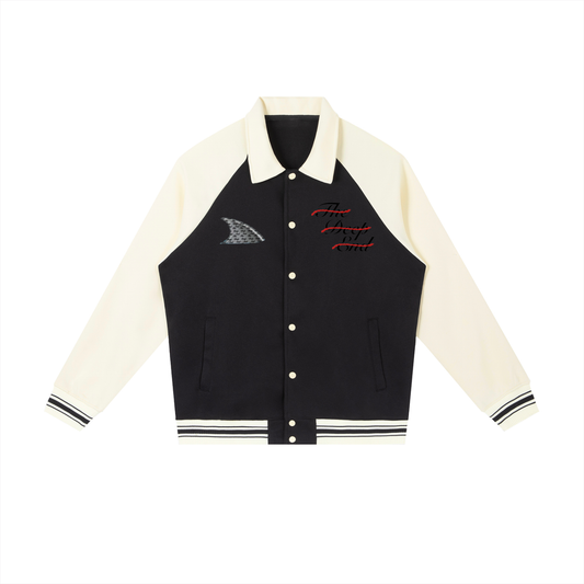 Contrast Raglan Sleeve Baseball Jacket