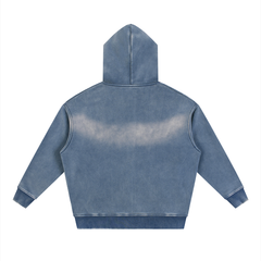 Sunfade Two-way Zipper Boxy Fleece Hoodie