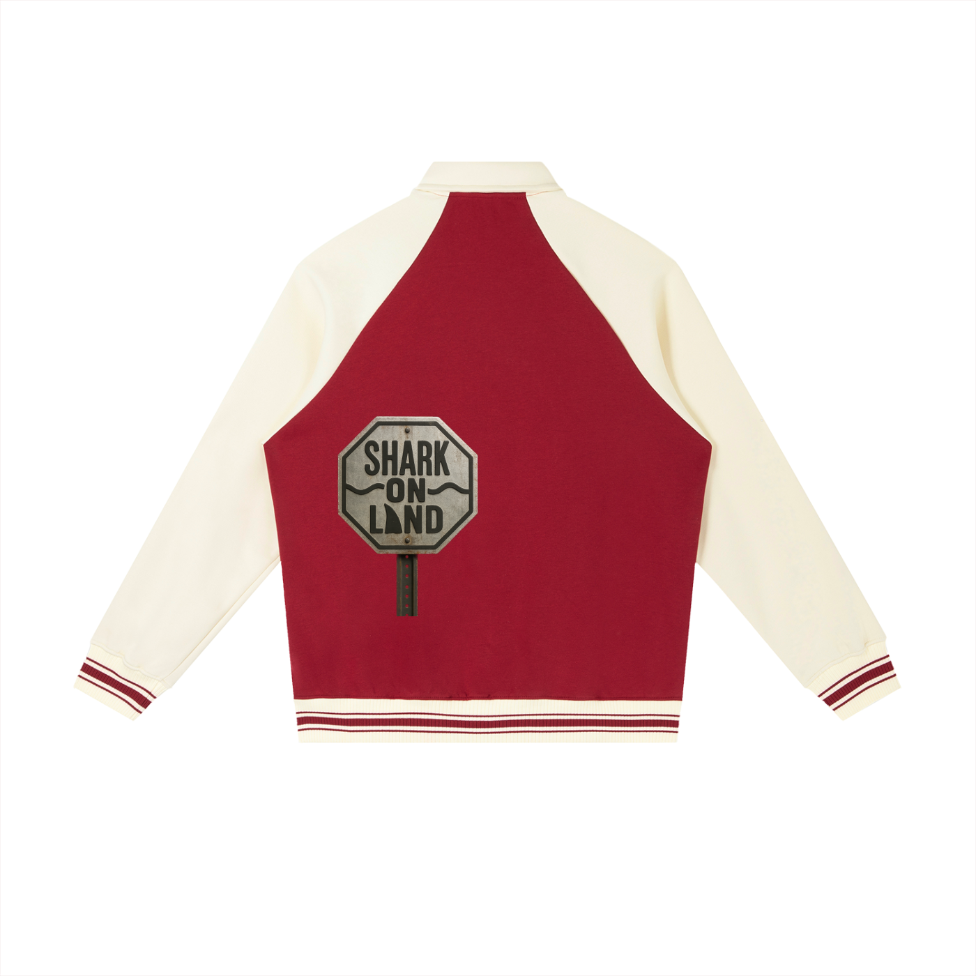 Contrast Raglan Sleeve Baseball Jacket