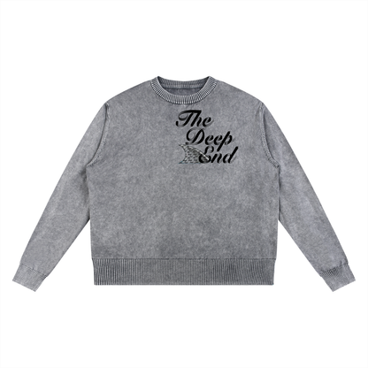 "V-Day" Mineral Wash Oversized Sweater