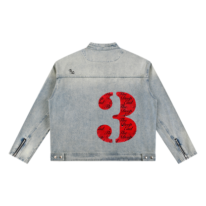 Vintage Wash Zip Denim Jacket