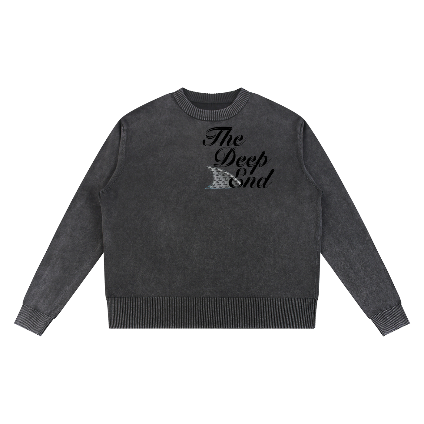 "V-Day" Mineral Wash Oversized Sweater