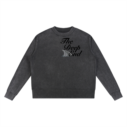 "V-Day" Mineral Wash Oversized Sweater