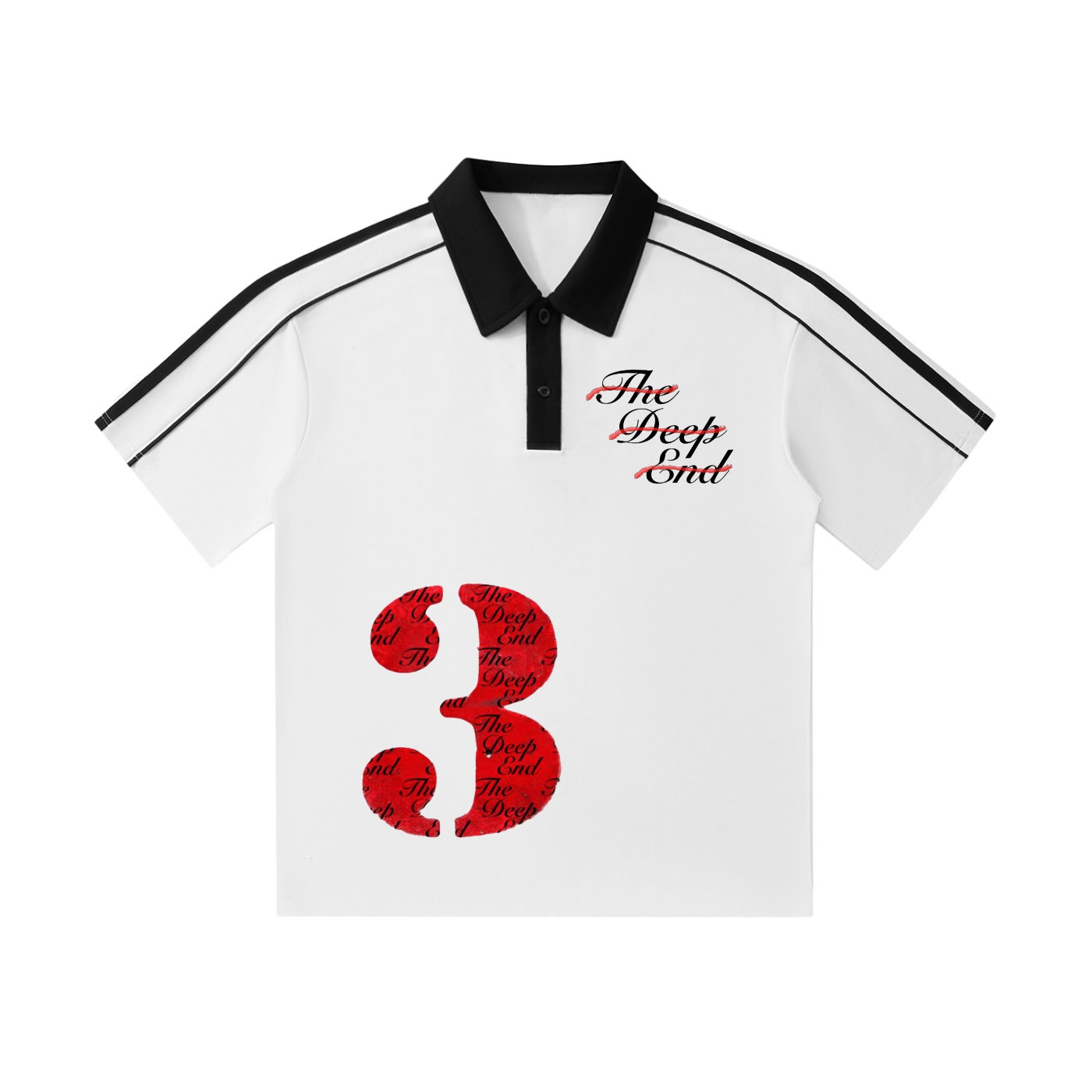 Contrast Collar Short-Sleeve Polo Shirt