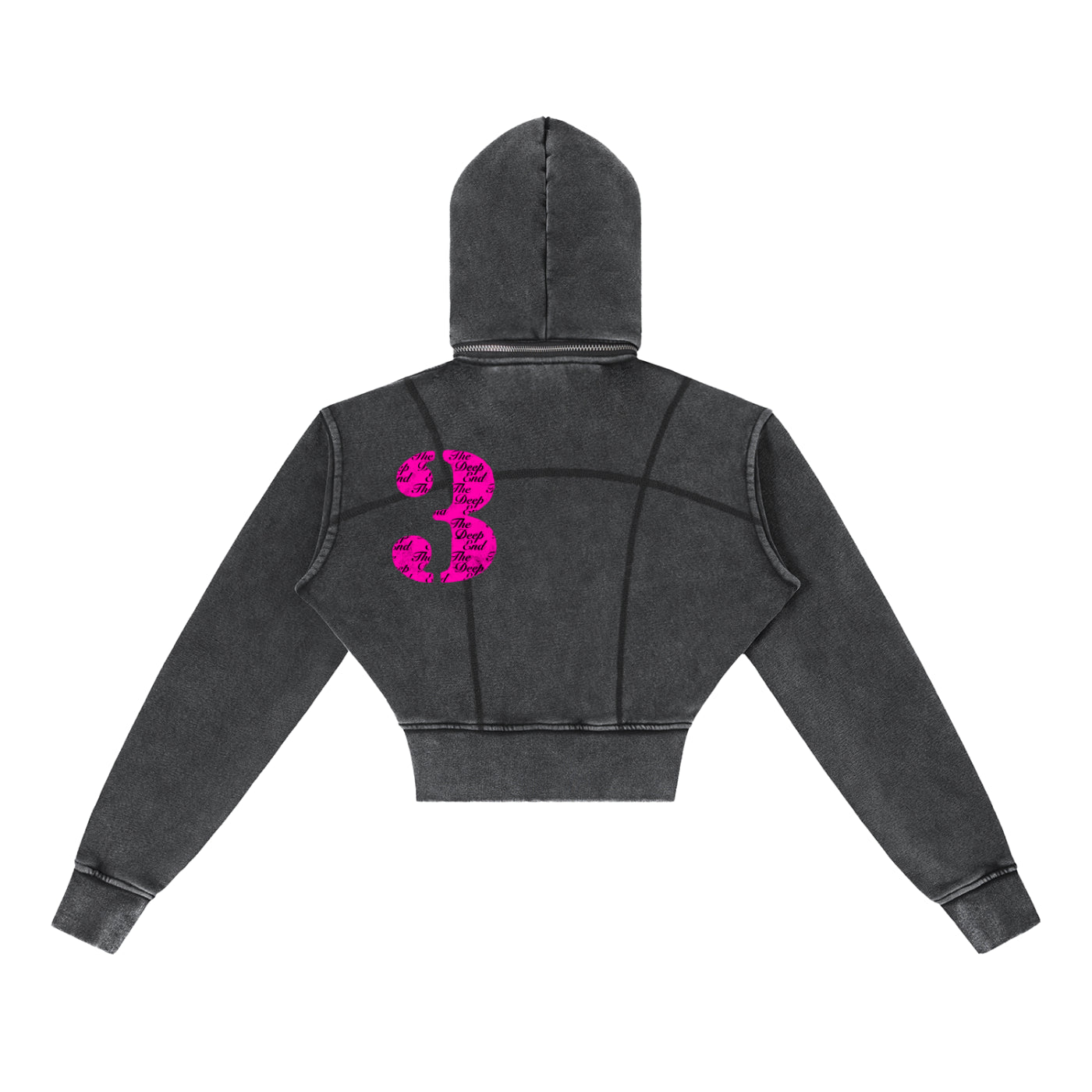 Vintage Washed Cropped Fleece Hoodie
