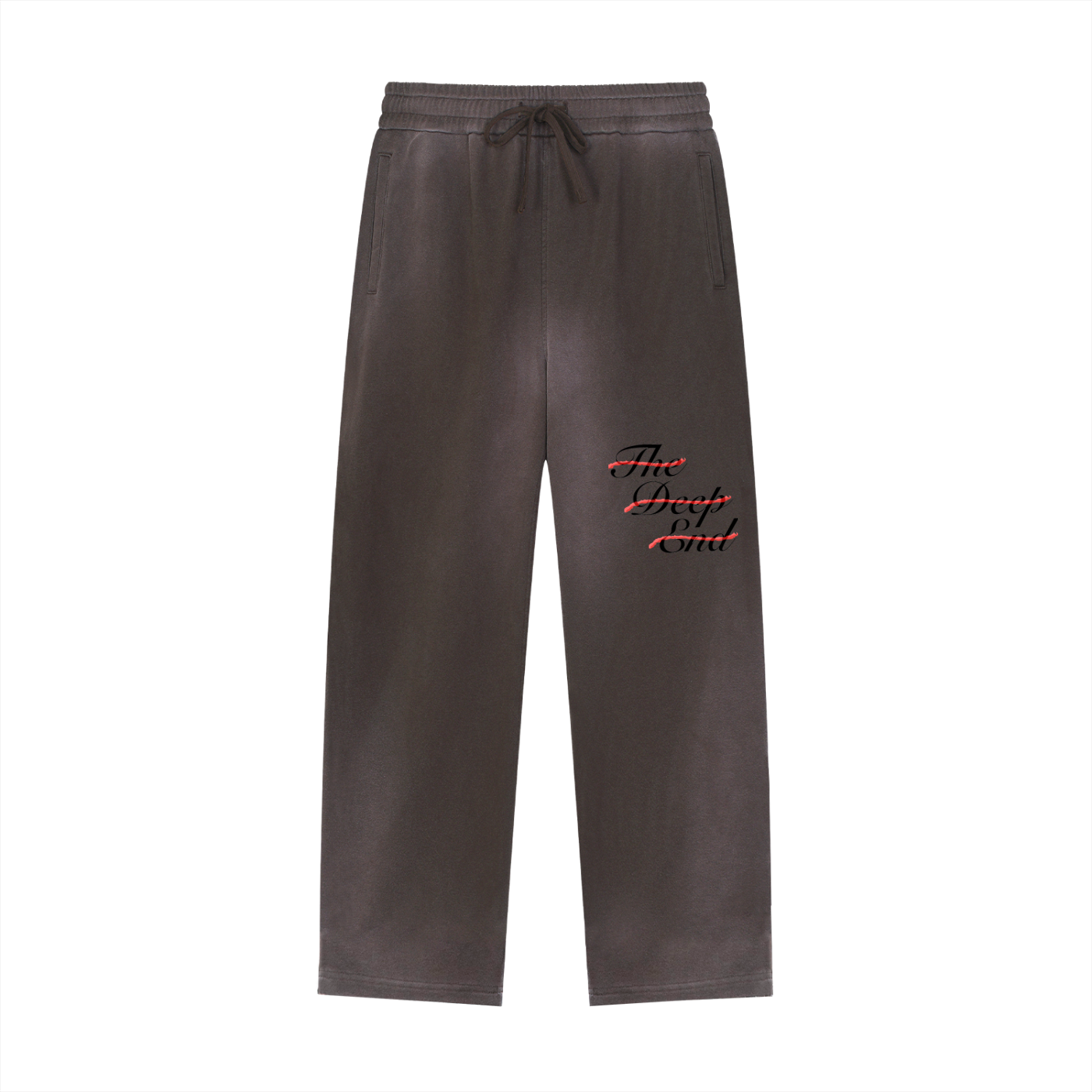 Wave #01: "Shark on Land" Sun Fade Raw Edge Straight-Leg Sweatpants