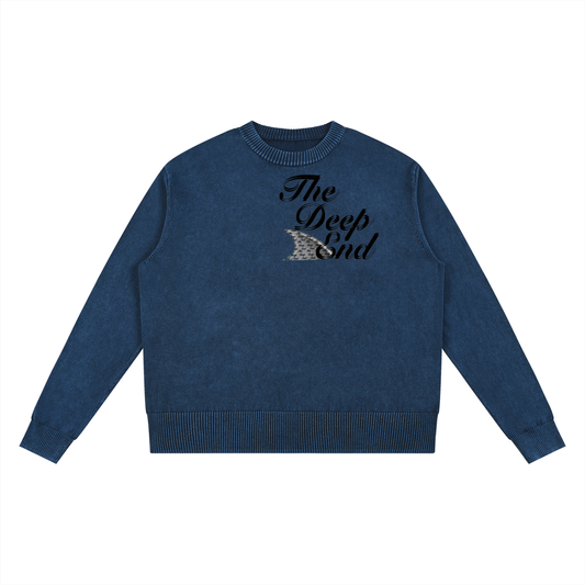 "V-Day" Mineral Wash Oversized Sweater